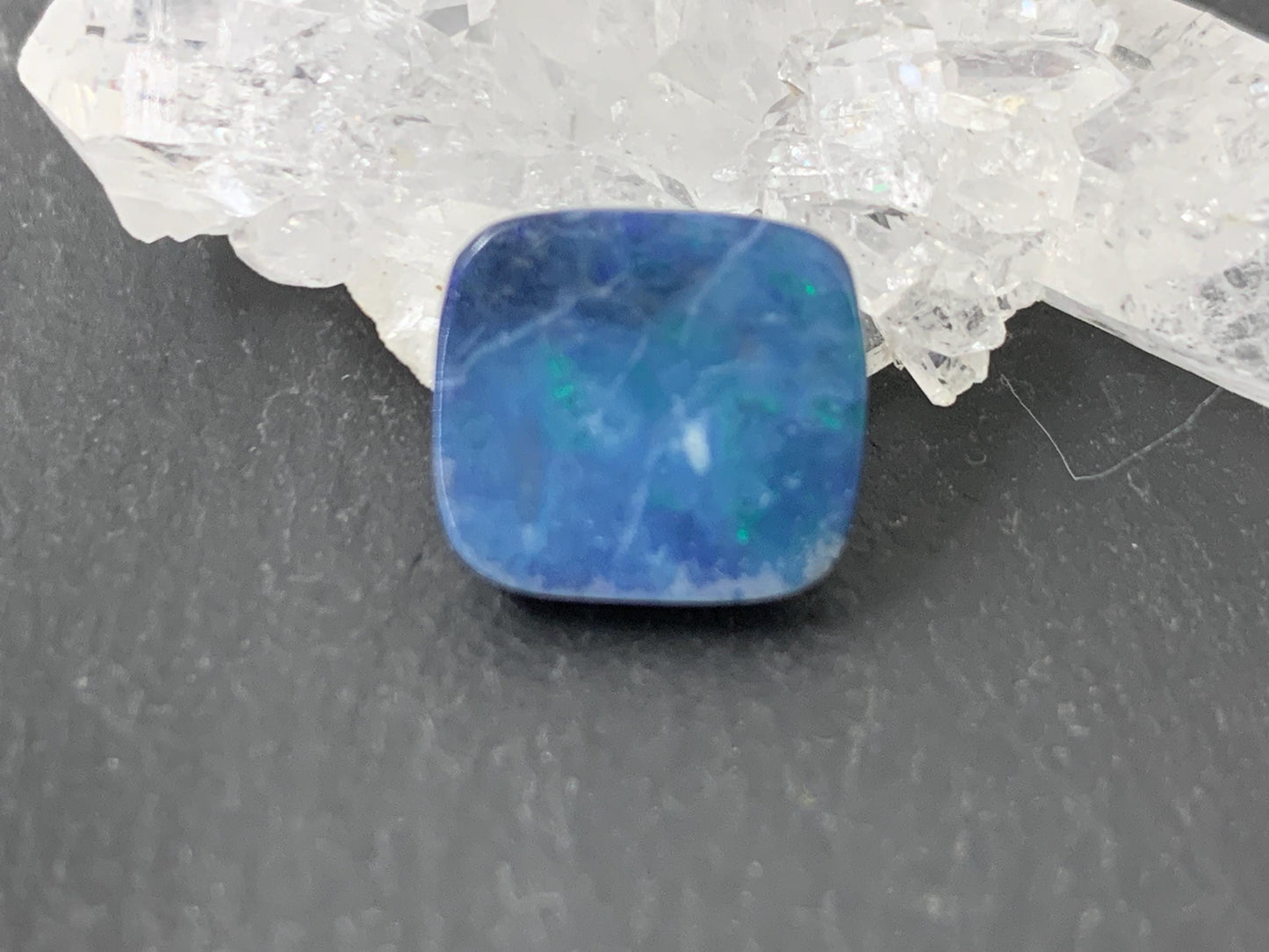 Australian Opal doublet 10x12x4mm cabochon