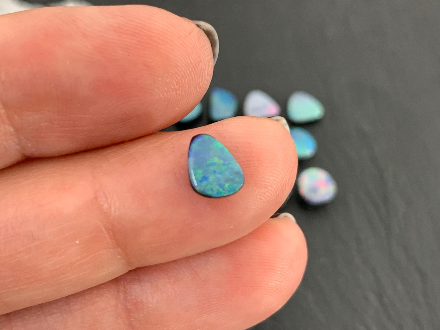 Australian Opal Doublet 6-8mm long cabochon - Select your cabochon