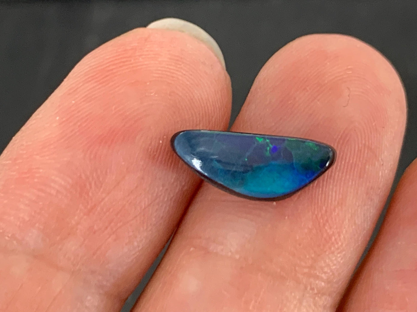 Australian Opal doublet 5x13x3.5mm cabochon