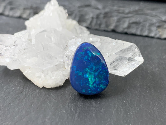 Australian Opal doublet 10x13x4.5mm cabochon