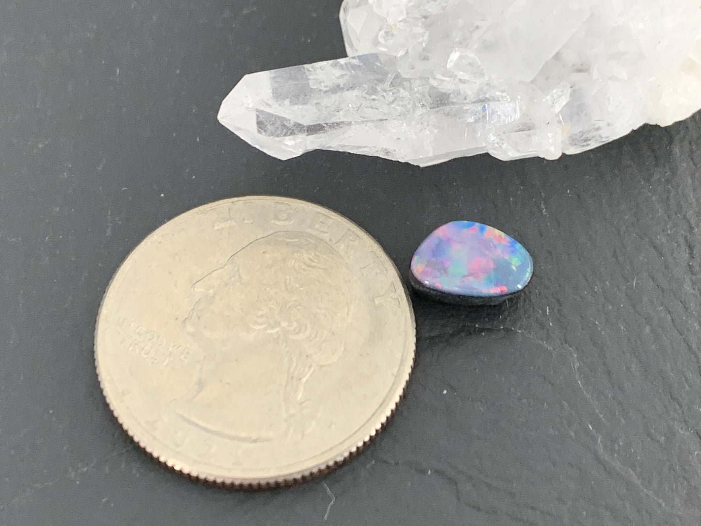 Australian Opal doublet 6x9x4mm cabochon