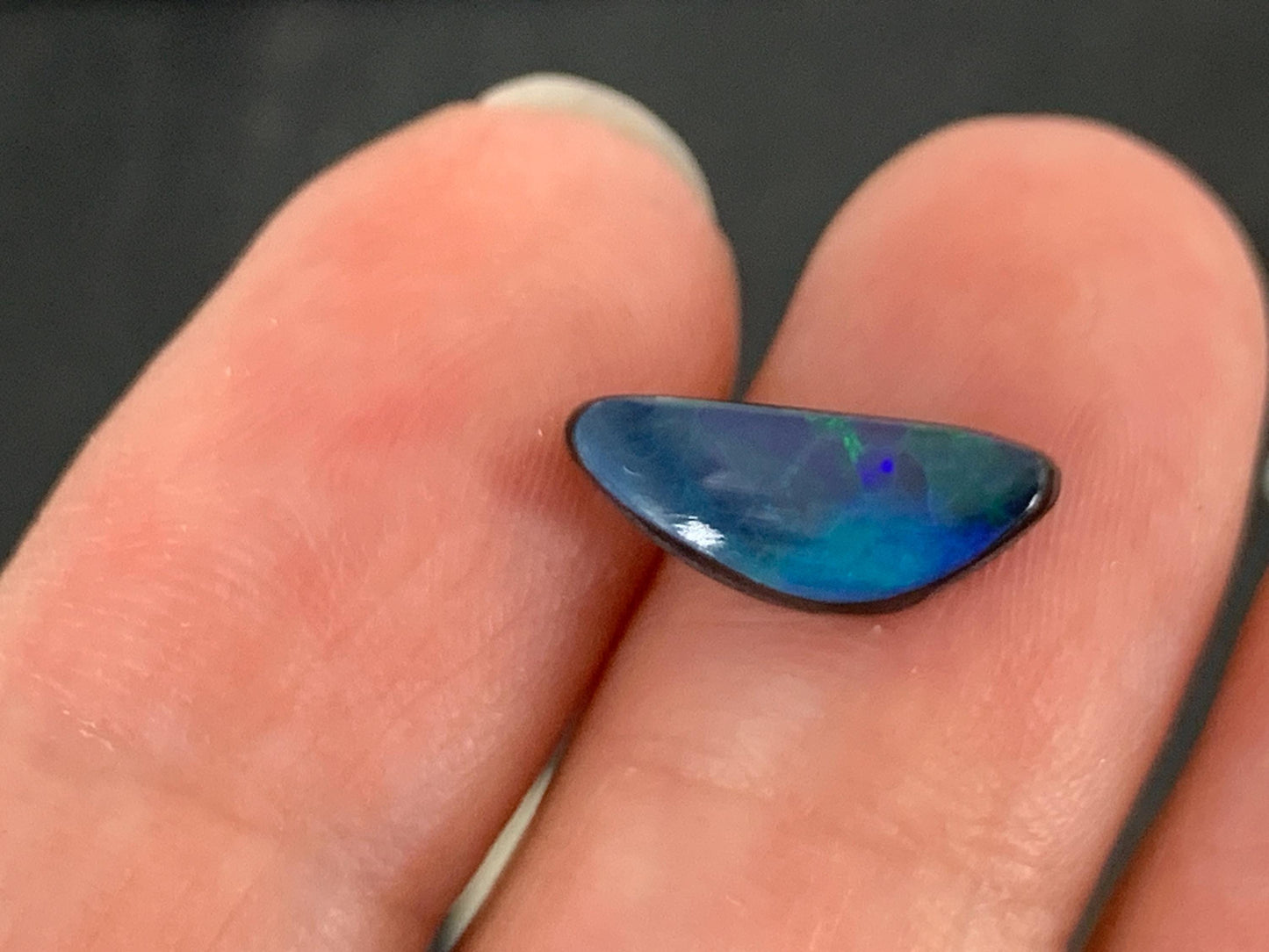 Australian Opal doublet 5x13x3.5mm cabochon