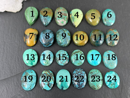 Tibetan Turquoise 12-15mm cabochon