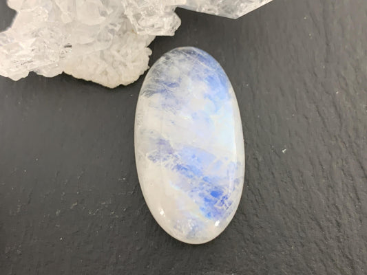 Rainbow Moonstone 29x16x8mm cabochon