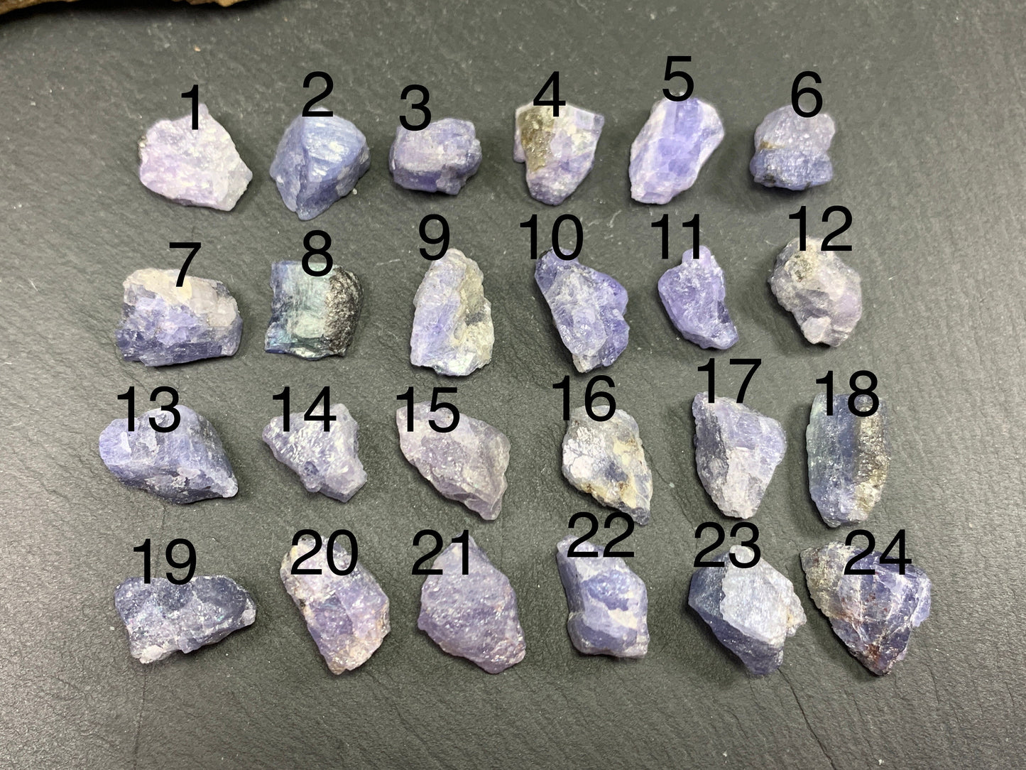 Raw Tanzanite 11-16mm long - not drilled gemstone