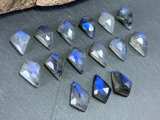 Faceted Labradorite 10x15mm cabochon