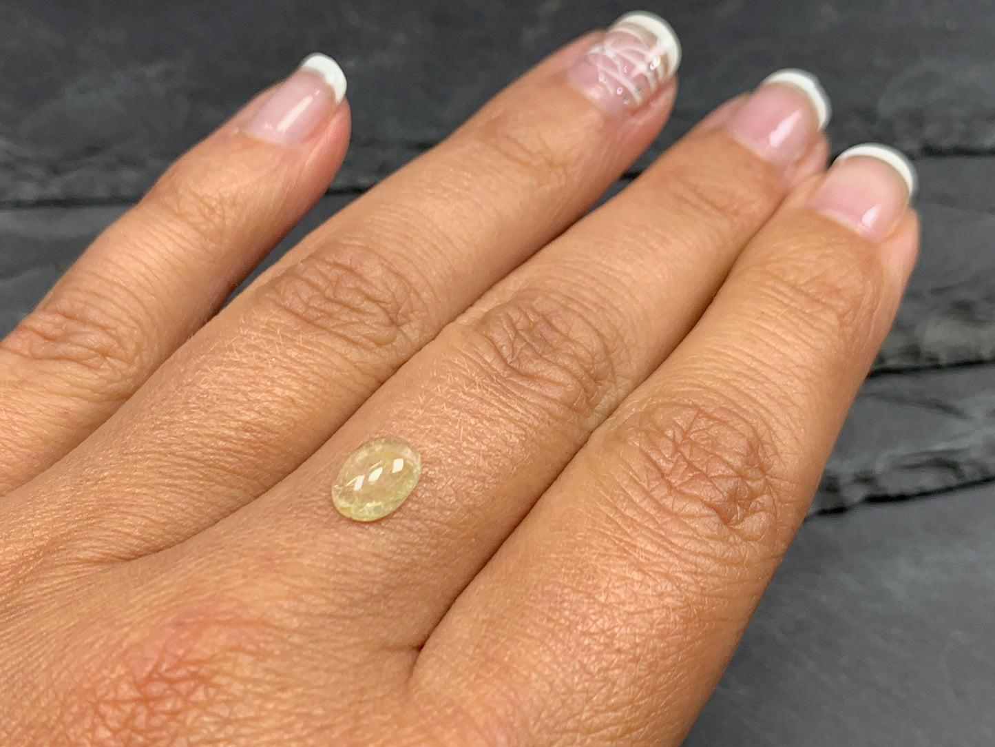 Gold Rutilated Quartz oval 6x8mm cabochon - Calibrated cabochons