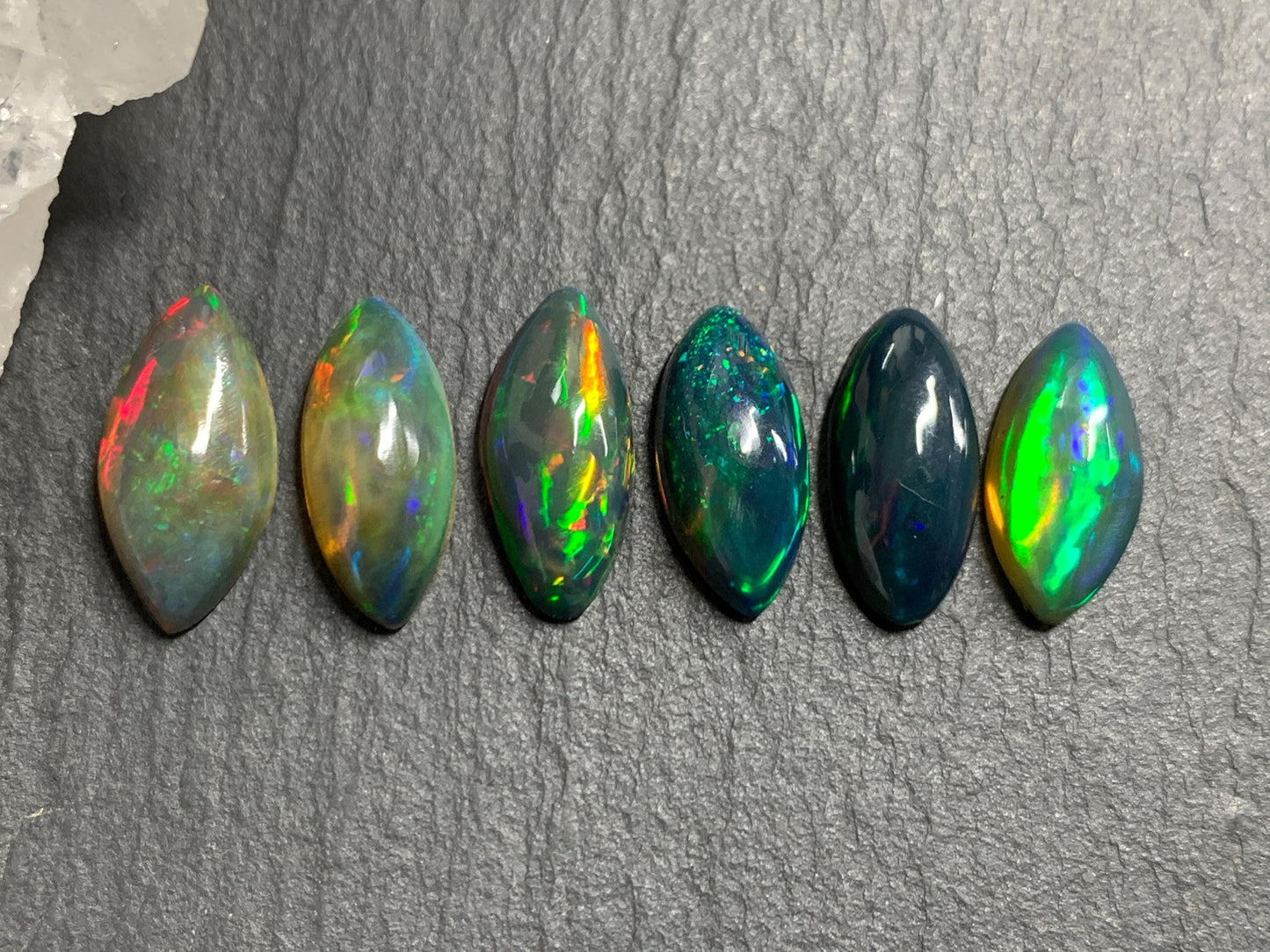 Natural Ethiopian Black Opal 14-16mm long cabochon/ Select your cabochon