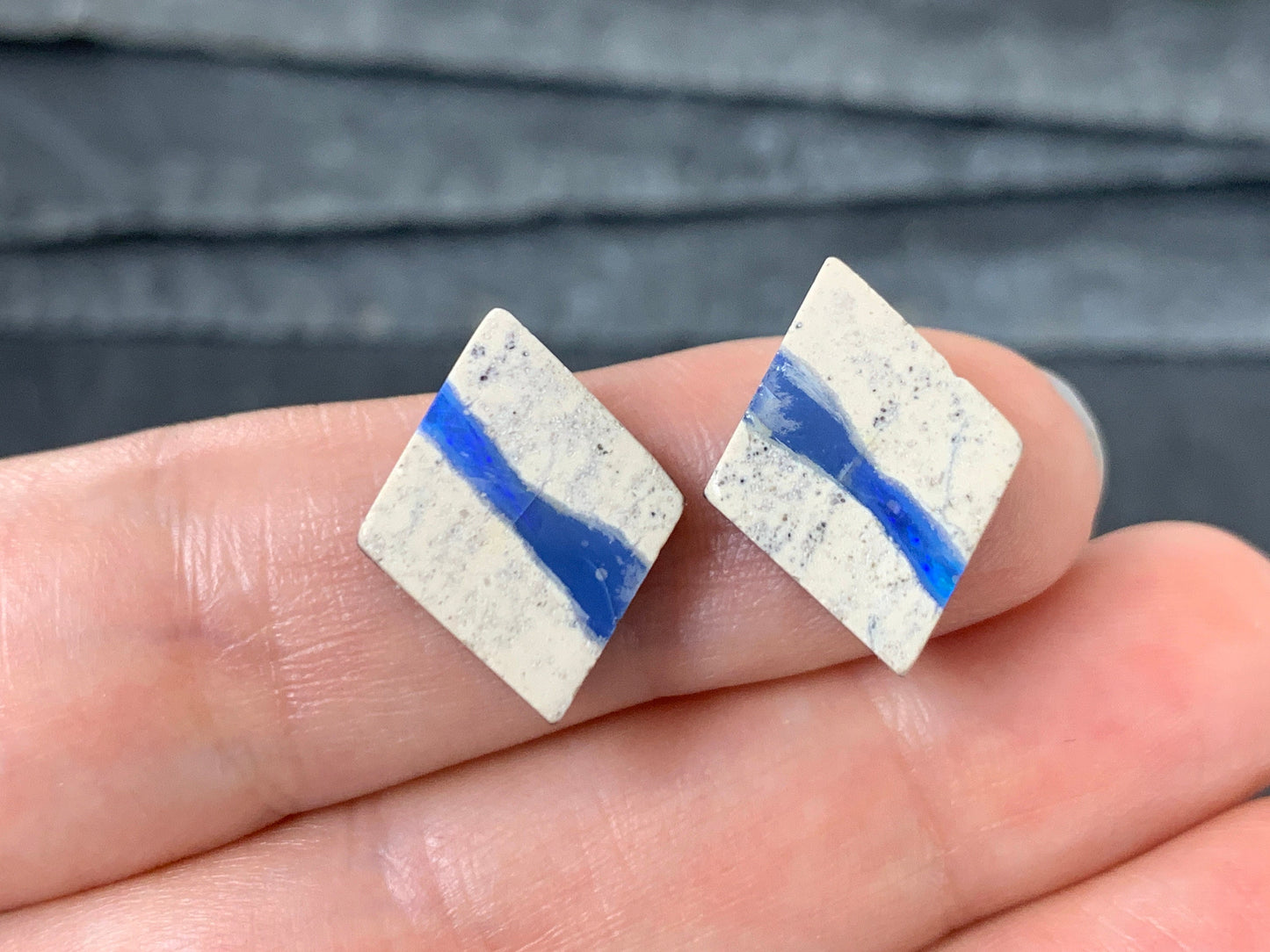 Australian Opal doublet 14x18x3.5mm pair of cabochons