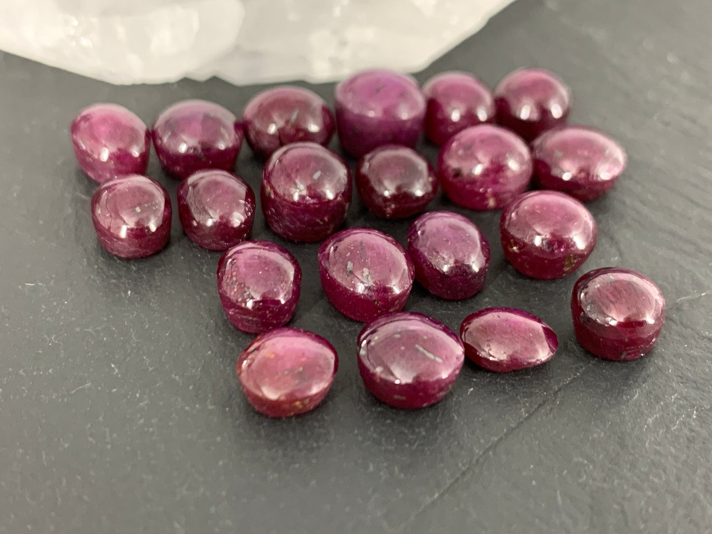Ruby 7-8mm long cabochon