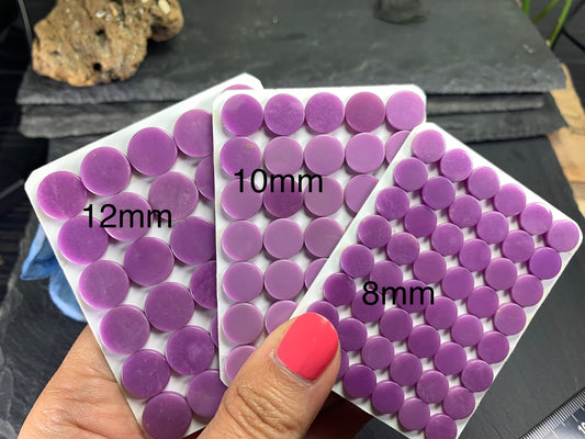 Flat Phosphosiderite round 8, 10, 12mm Cabochon - Calibrated cabochons