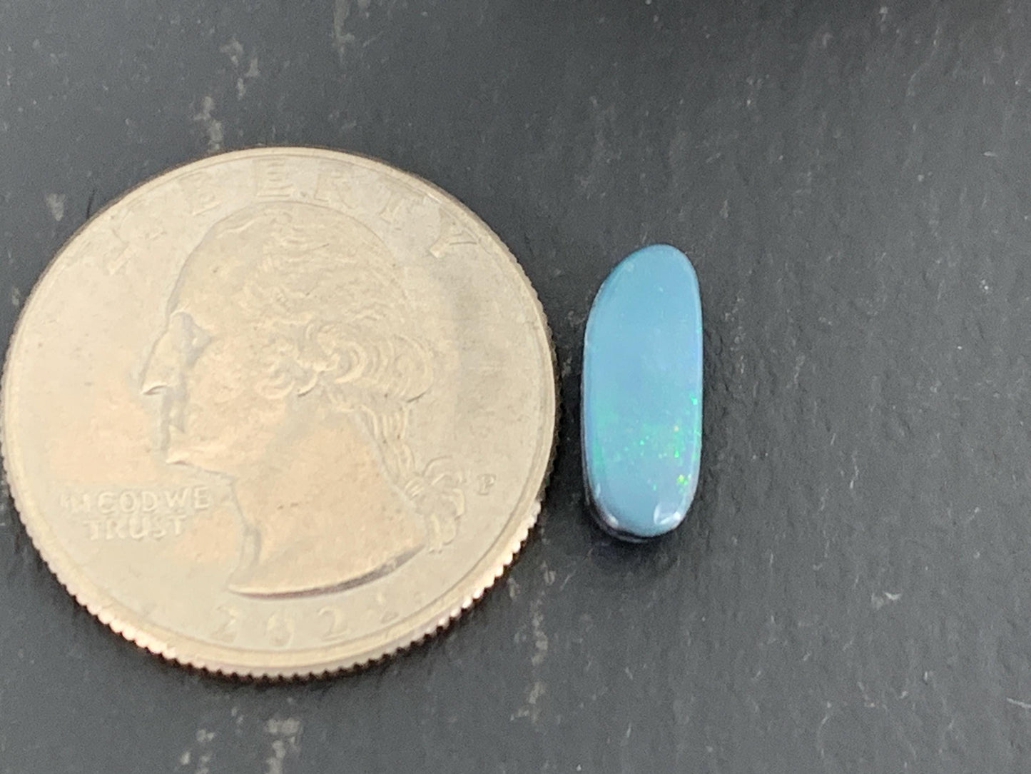 Australian Opal doublet 5x12x4mm cabochon