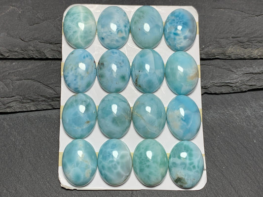 Larimar oval 15x20mm cabochon - Calibrated cabochons
