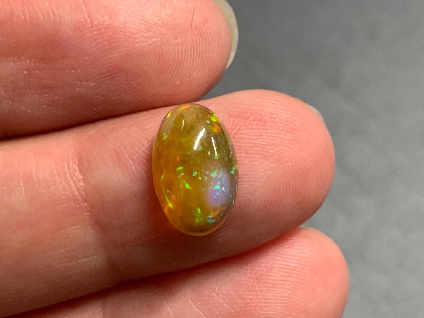 Natural Black Ethiopian Opal pear 7x12x4mm cabochon