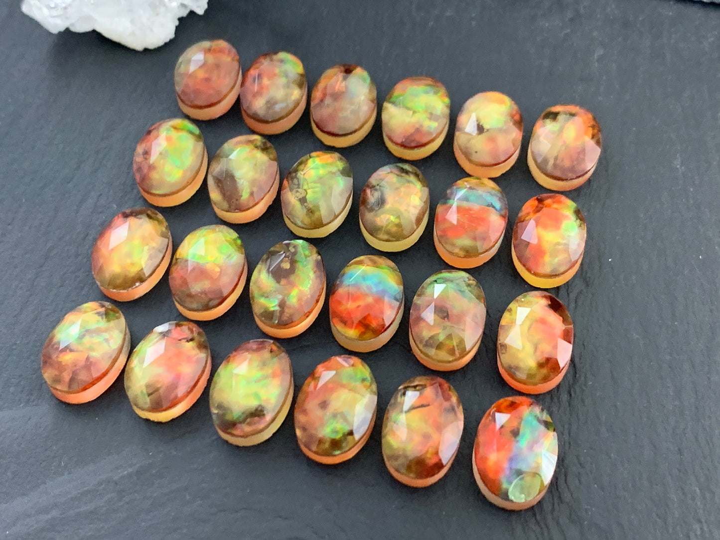 Ammolite Doublet oval 10x14mm  cabochon