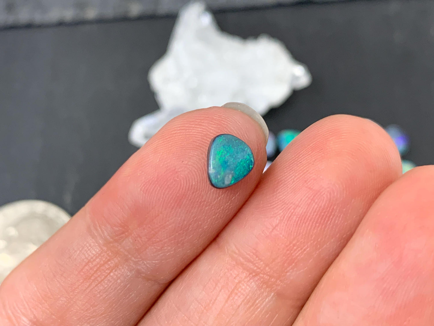 Australian Opal Doublet - Natural Opal Cabochon Free Form Stone 5-8mm