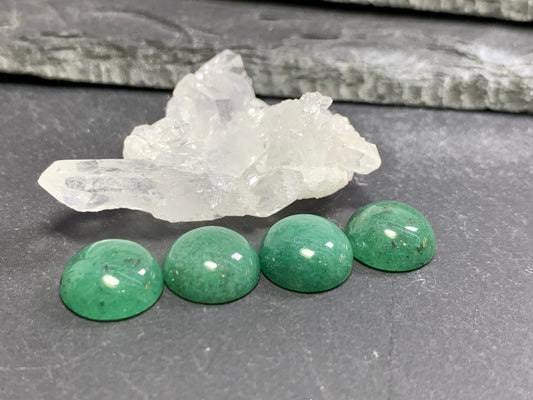 Green Aventurine round 12mm Cabochon - Calibrated cabochons