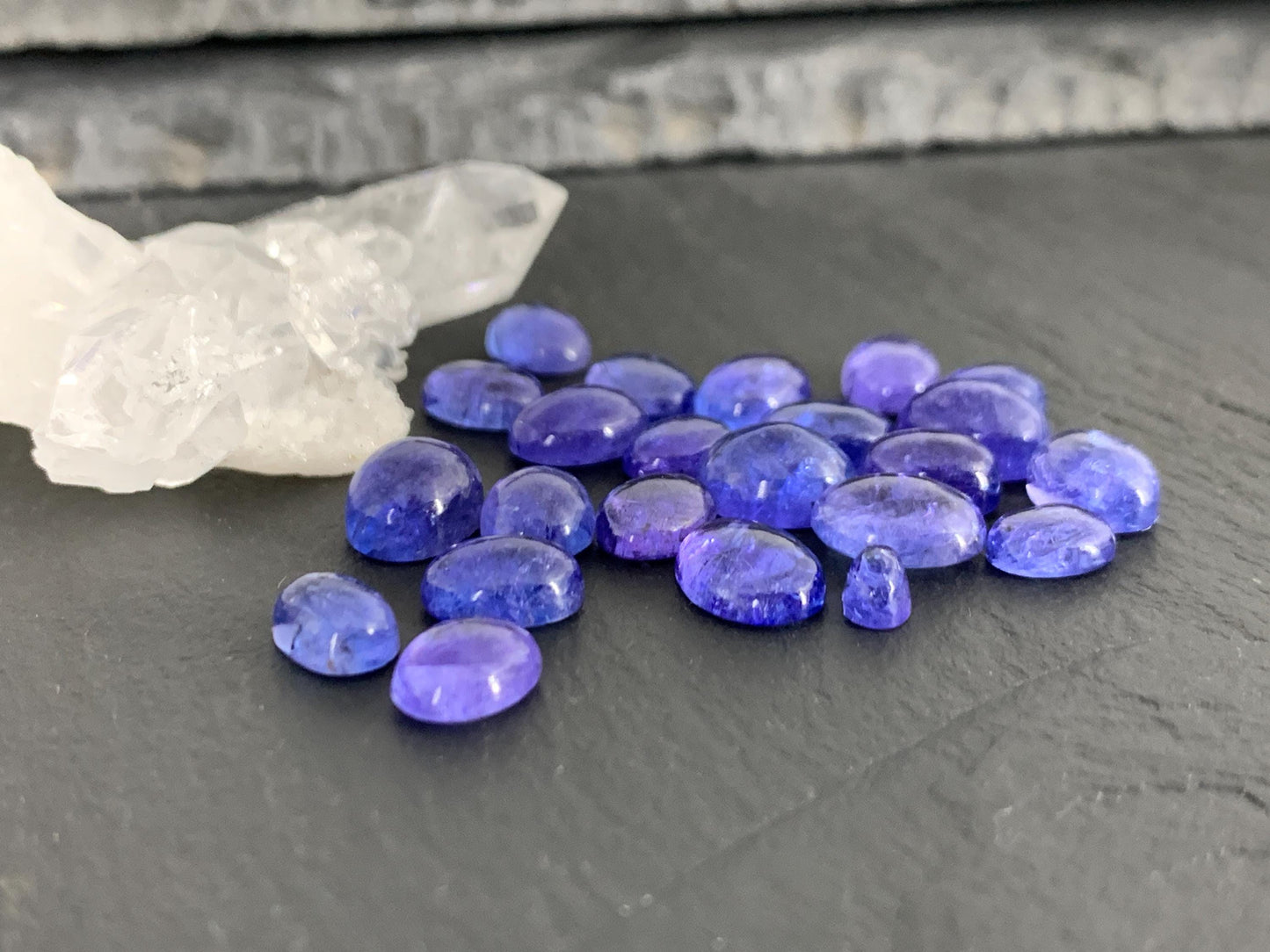 Tanzanite oval cabochon 5-9mm long - select your size | W221-2