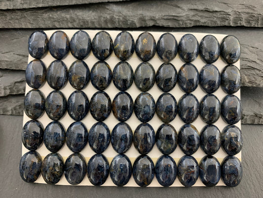 Blue Pietersite oval 10x14mm cabochon - Calibrated cabochons