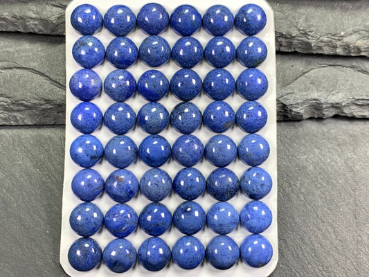 Dumorterite round 8mm Cabochon - Calibrated Cabochons