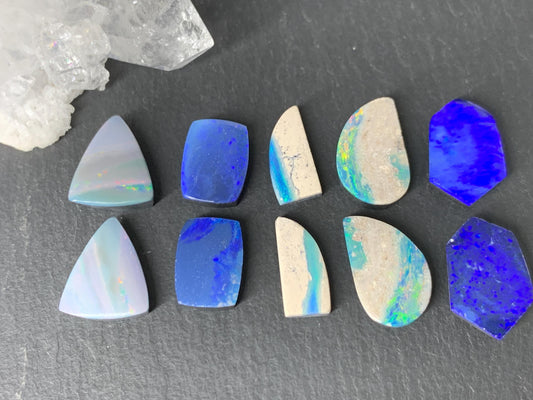 Australian Opal doublet 10-15mm long cabochon