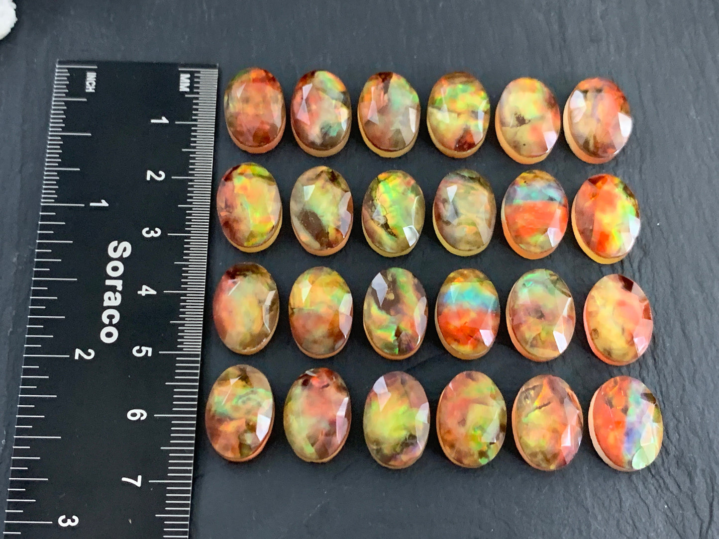 Ammolite Doublet oval 10x14mm  cabochon
