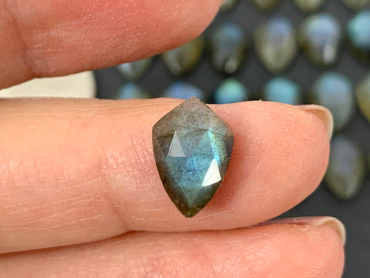 Faceted Labradorite 8x12mm cabochons