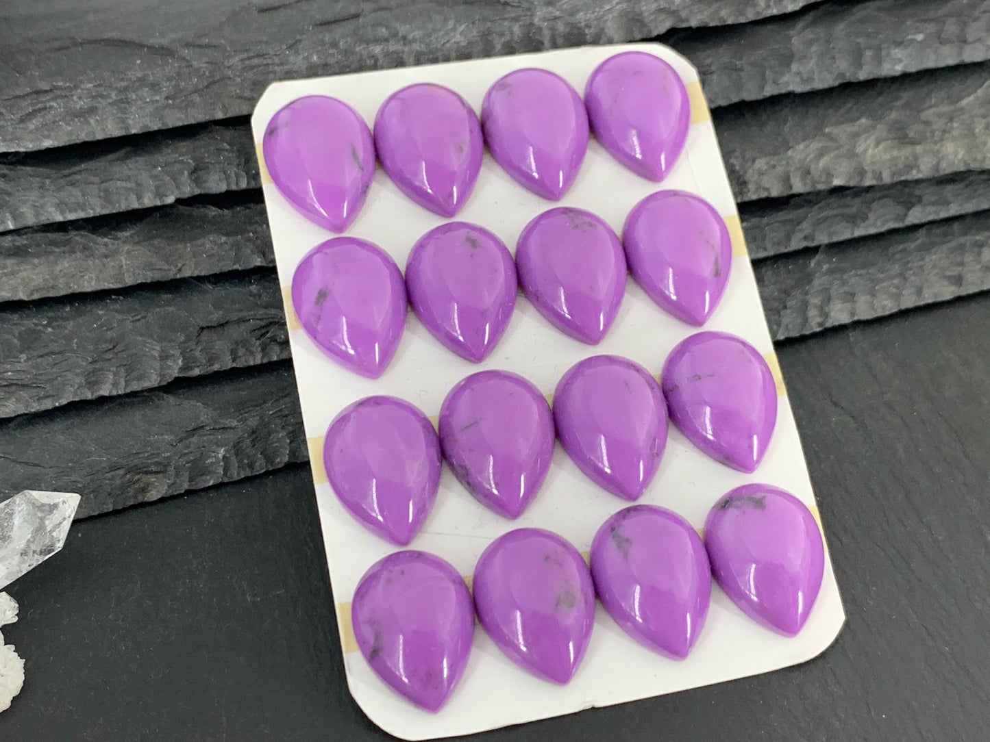 Phosphosiderite pear 15x20mm Cabochon - Calibrated cabochons