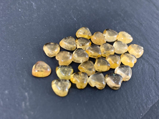 Tourmaline heart 5mm cabochon - Calibrated cabochons