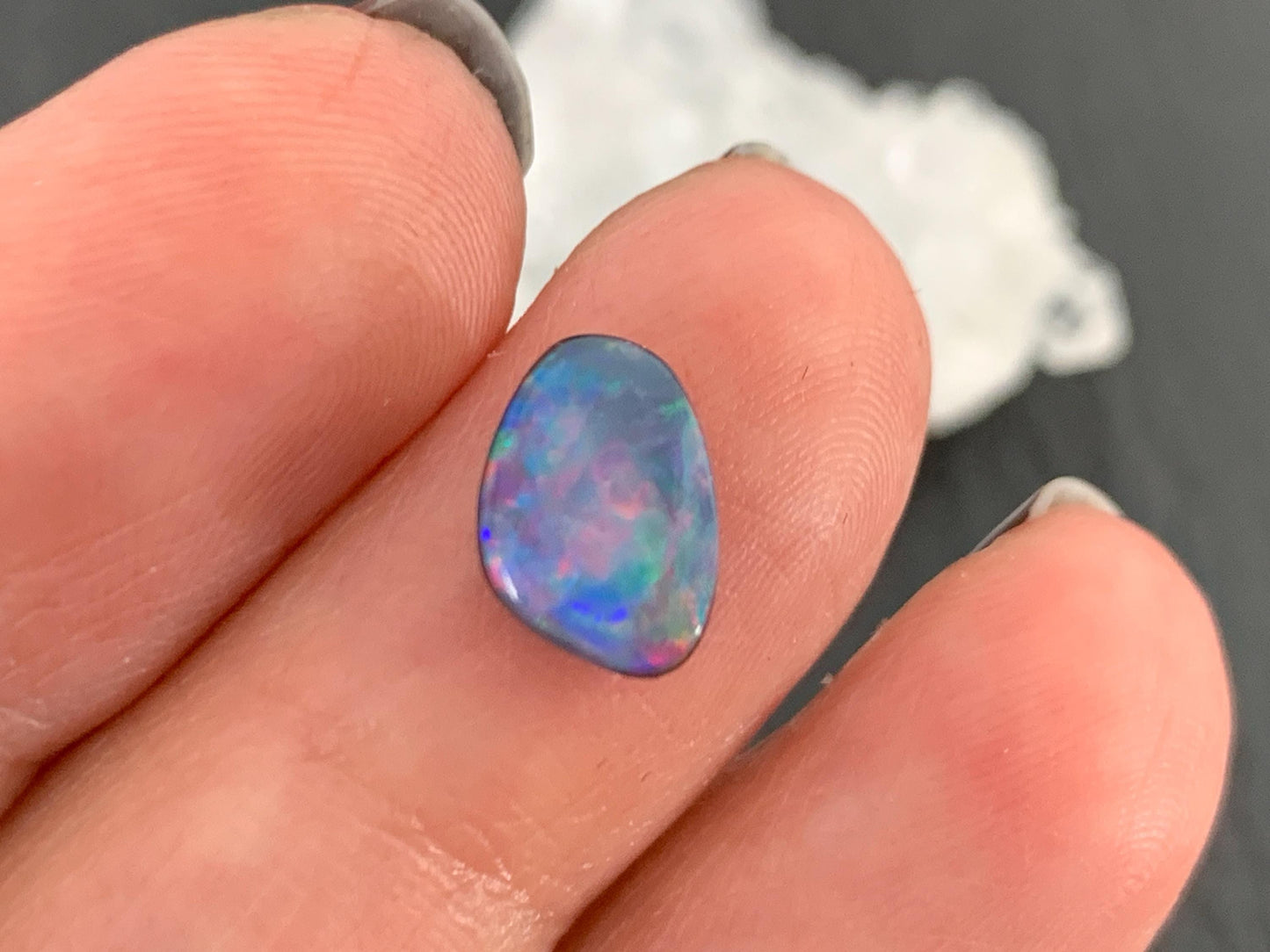 Australian Opal doublet 6x9x4mm cabochon