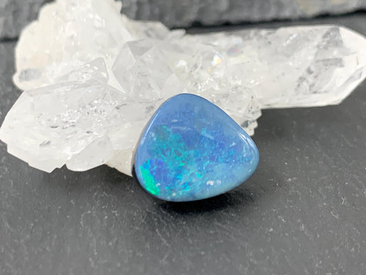 Australian Opal doublet 11x12x4.5mm cabochon