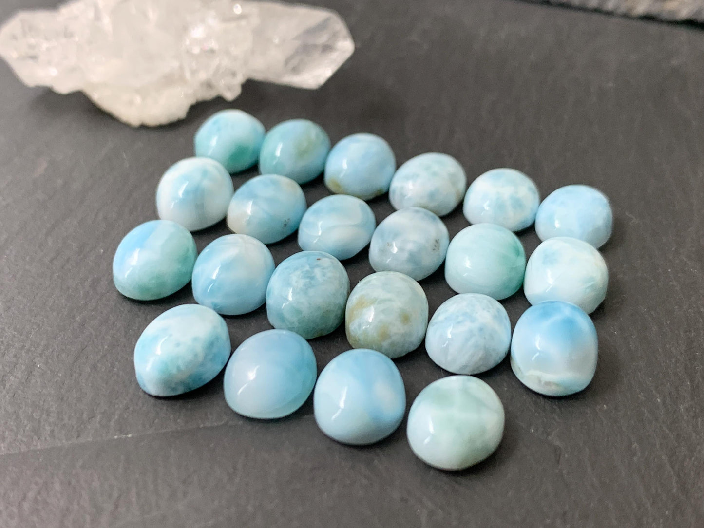 Larimar 8x10mm cabochon