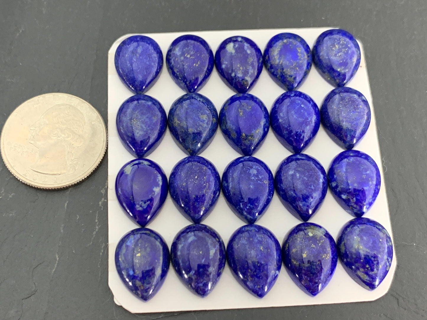 Lapis Lazuli pear 12x16mm cabochon - Calibrated cabochons