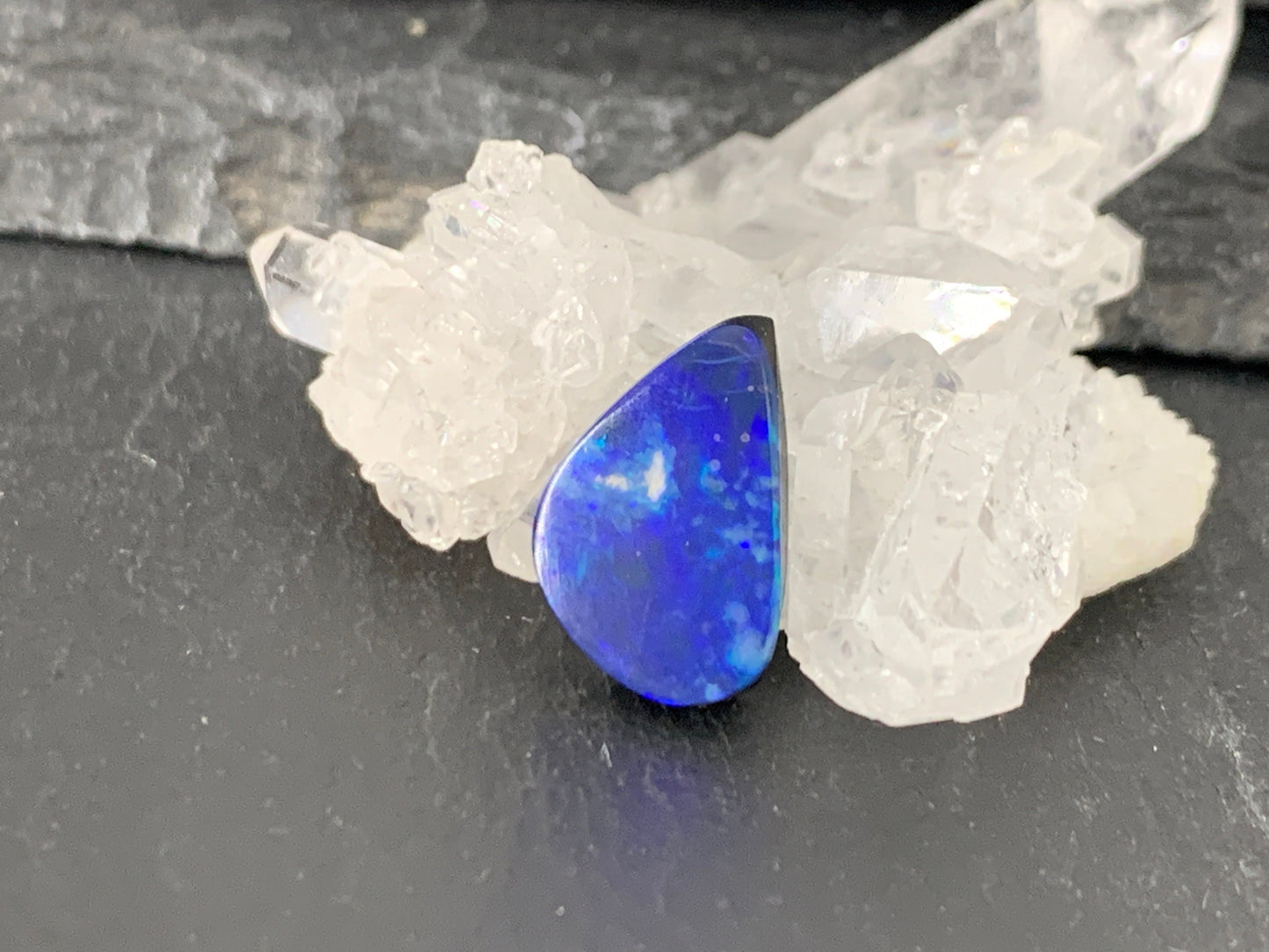 Australian Opal doublet 10x13x3mm cabochon