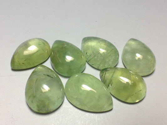 Prehnite pear 13x18mm cabochon - Calibrated cabochons