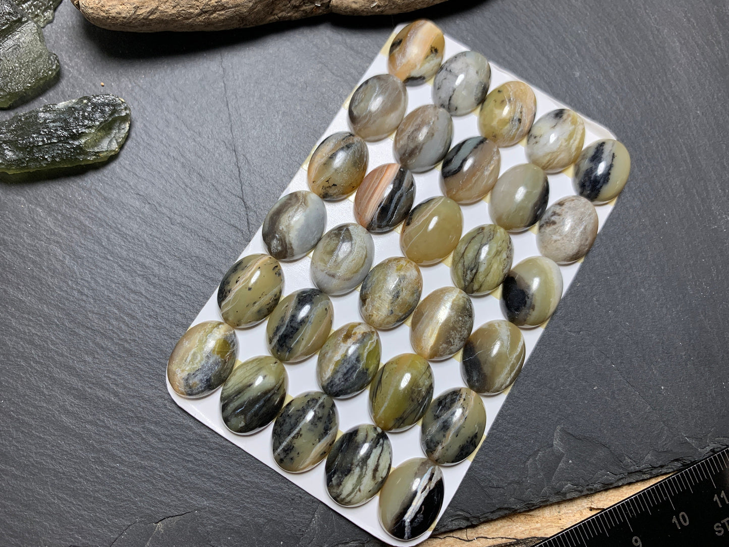 Golden Black Pietersite oval 12x16mm Cabochon - Calibrated Cabochons