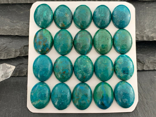 Chrysocolla oval 12x16mm cabochon - Calibrated cabochons