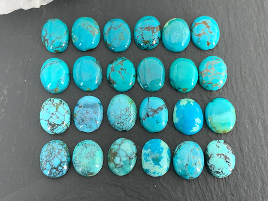 Tibetan Turquoise oval 9x11mm cabochon/ Select your cabochon