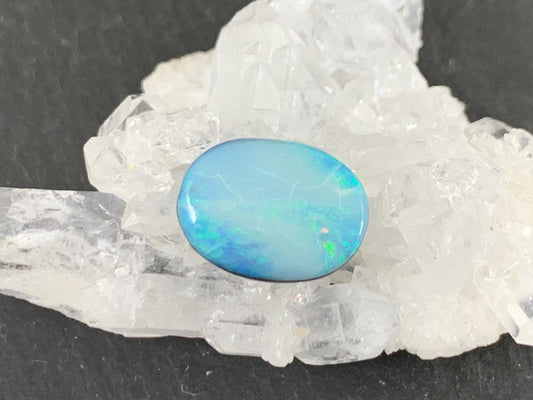 Australian Opal Doublet 9x12x4.5mm Cabochon Free Form Gemstone Oval