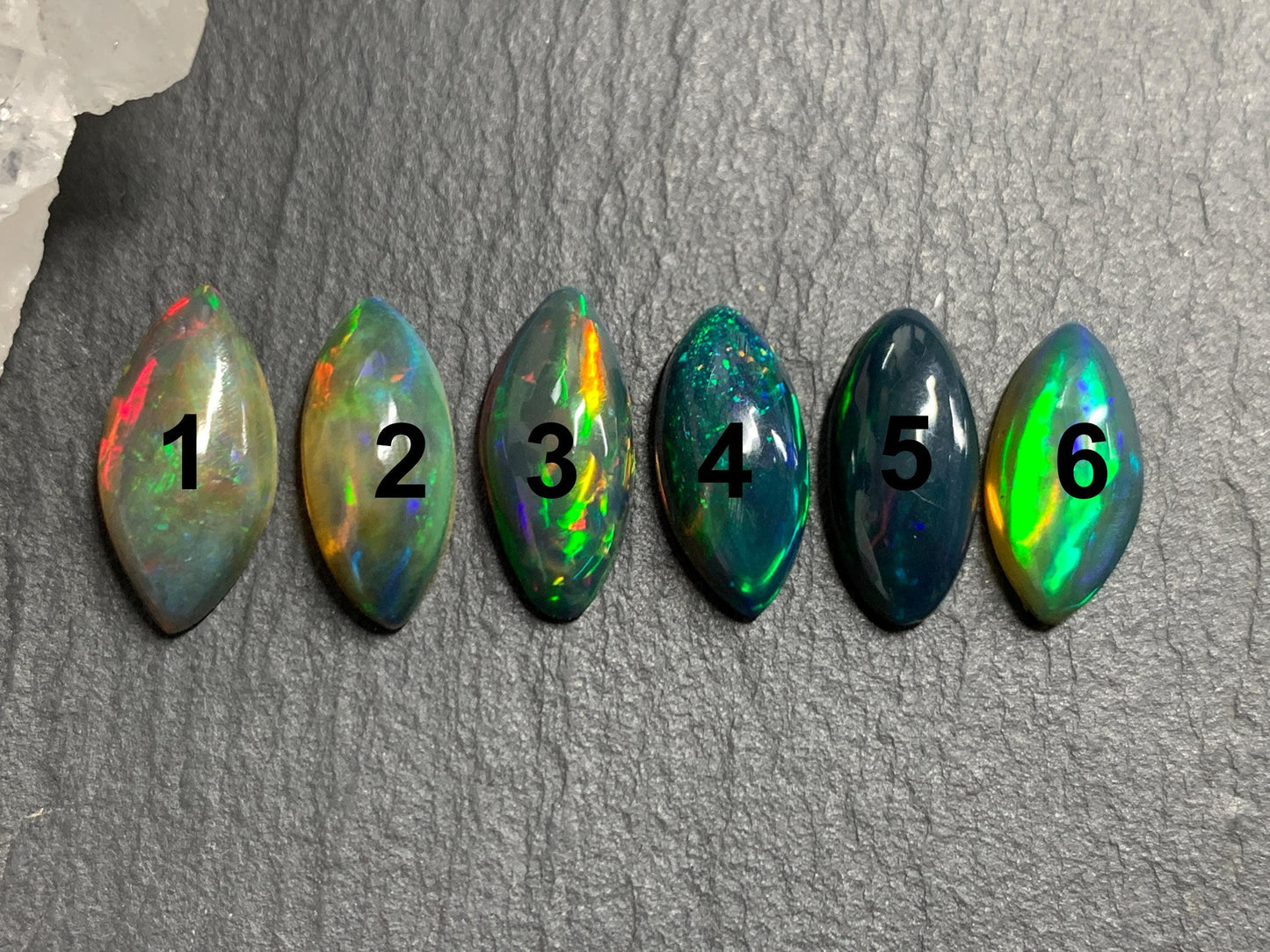 Natural Ethiopian Black Opal 14-16mm long cabochon/ Select your cabochon