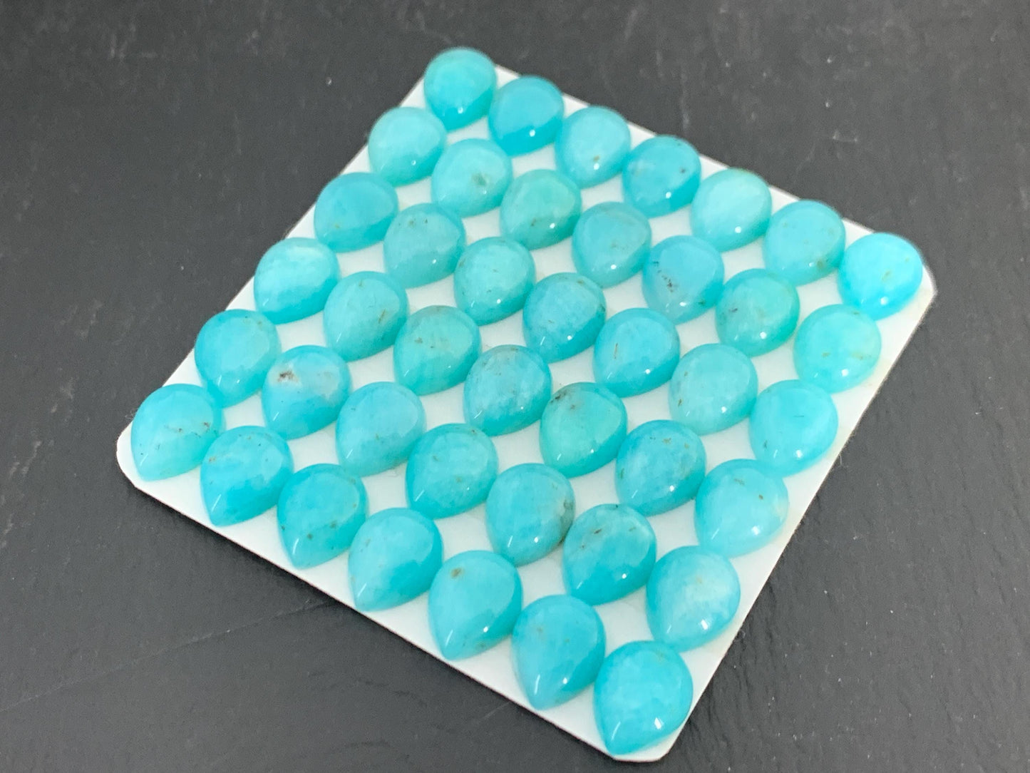 Amazonite pear 8x10mm cabochon - Calibrated cabochons