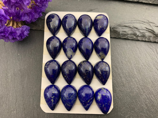 Lapis Lazuli pear 10x15mm cabochon - Calibrated cabochons