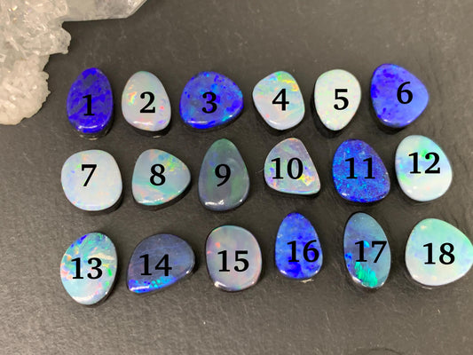 Australian Opal doublet 8-10mm long cabochon