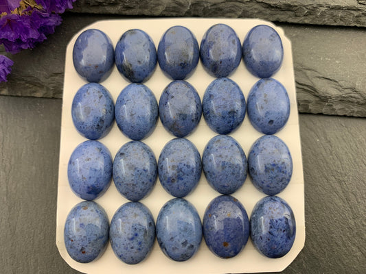 Dumortierite oval 12x16mm cabochon | Calibrated Cabochons