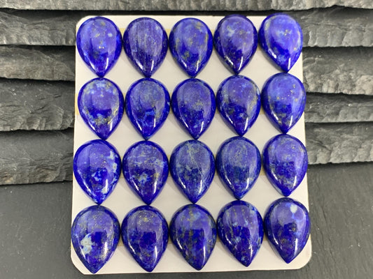 Lapis Lazuli pear 13x18mm cabochon - Calibrated cabochons
