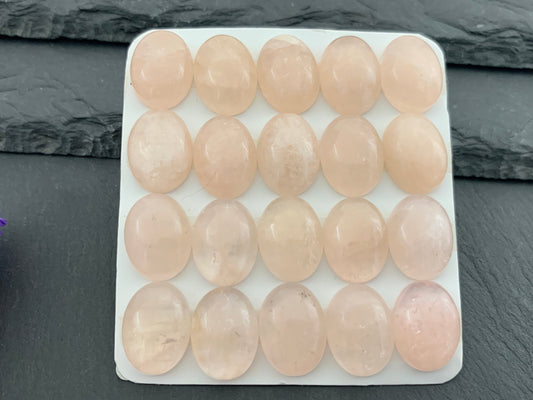 Morganite oval 12x16mm cabochon - Calibrated cabochons