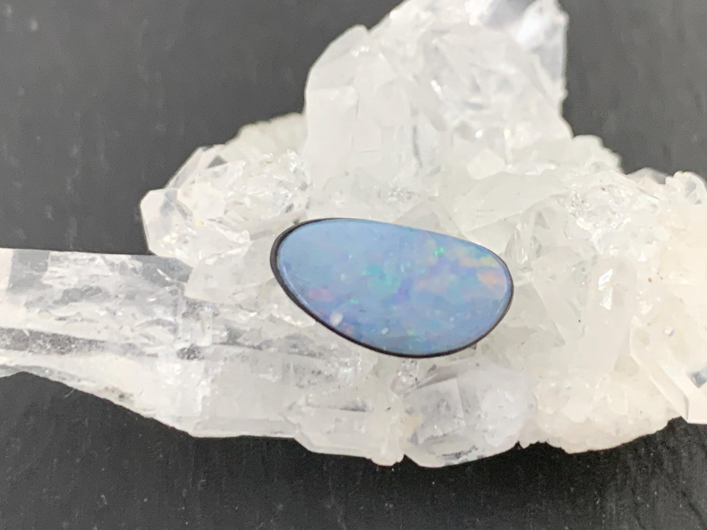 Australian Opal doublet 6x12x4mm cabochon