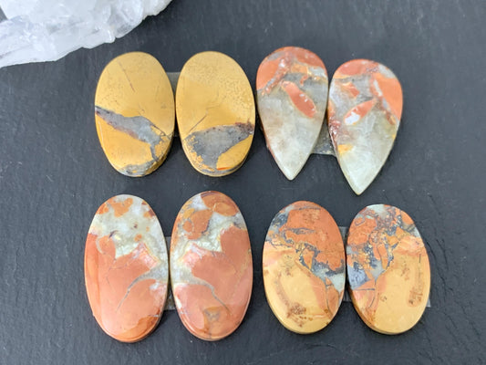 Maligano Jasper cabochon pair