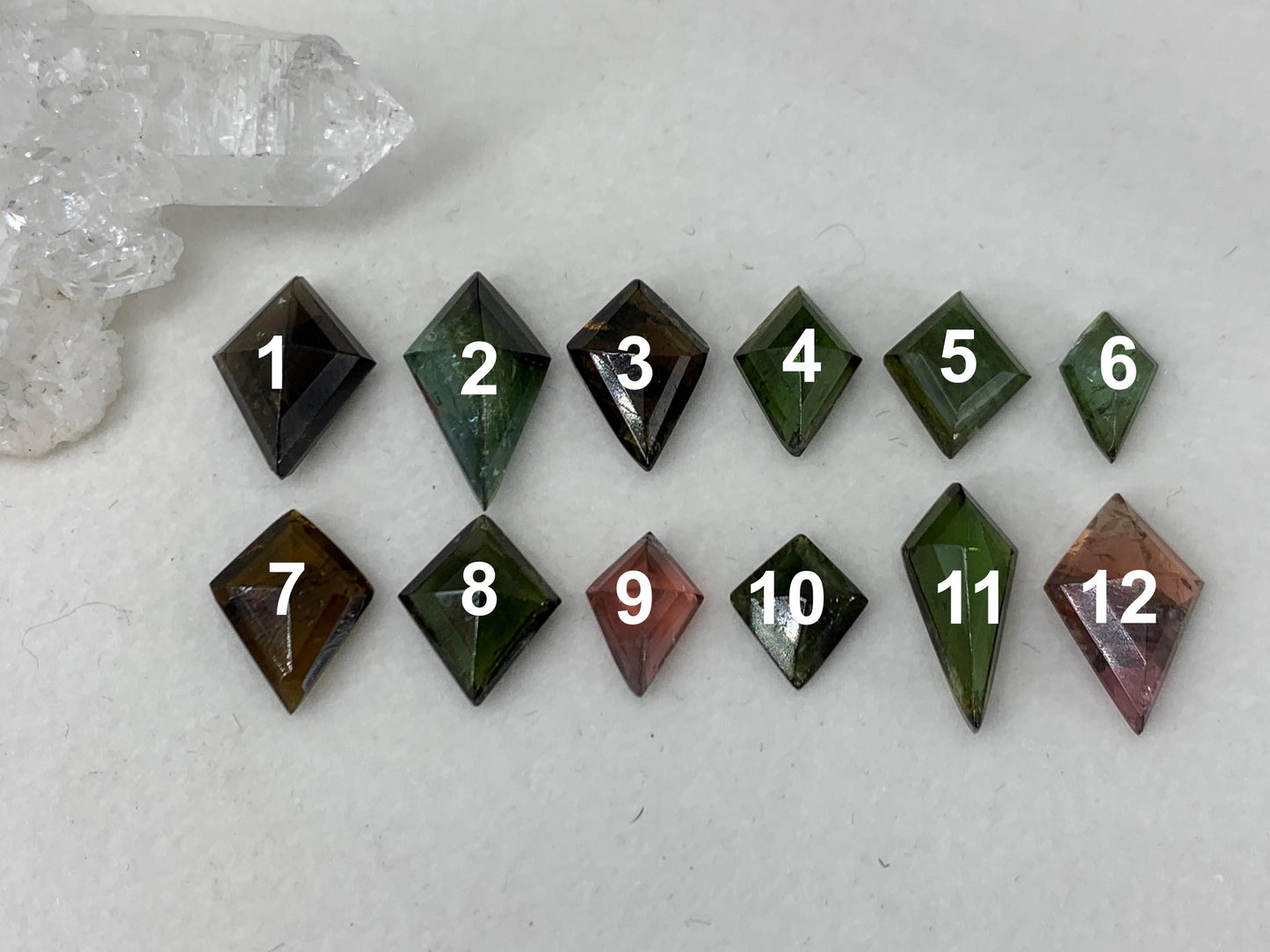 Natural Tourmaline step cut 9-14mm long cabochon