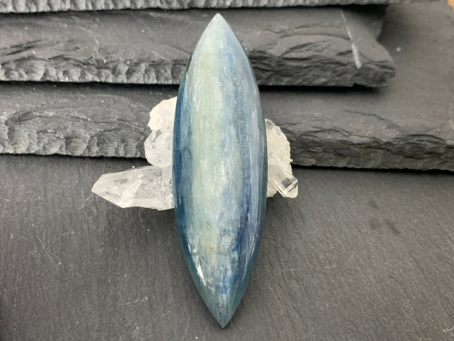 Large Marquise Kyanite Cabochon - Rare African Gemstone
